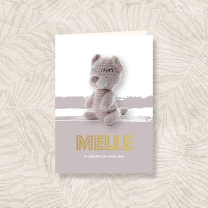 Geboortekaart Knuffelvriendjes serie - Beer
