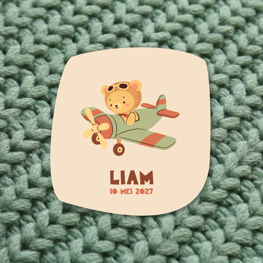 Geboortekaart in contourvorm Little Sky serie - Beer