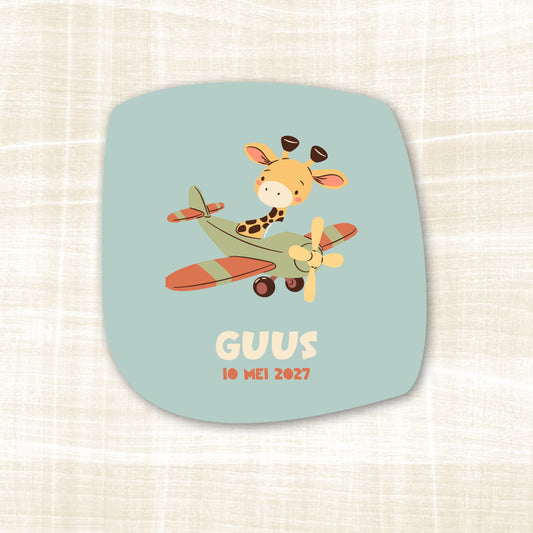 Geboortekaart in contourvorm Little Sky serie - Giraffe