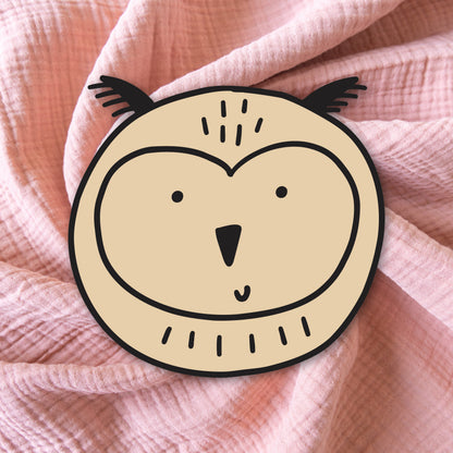 Geboortekaart in contourvorm Kleine Kopjes serie - Uil