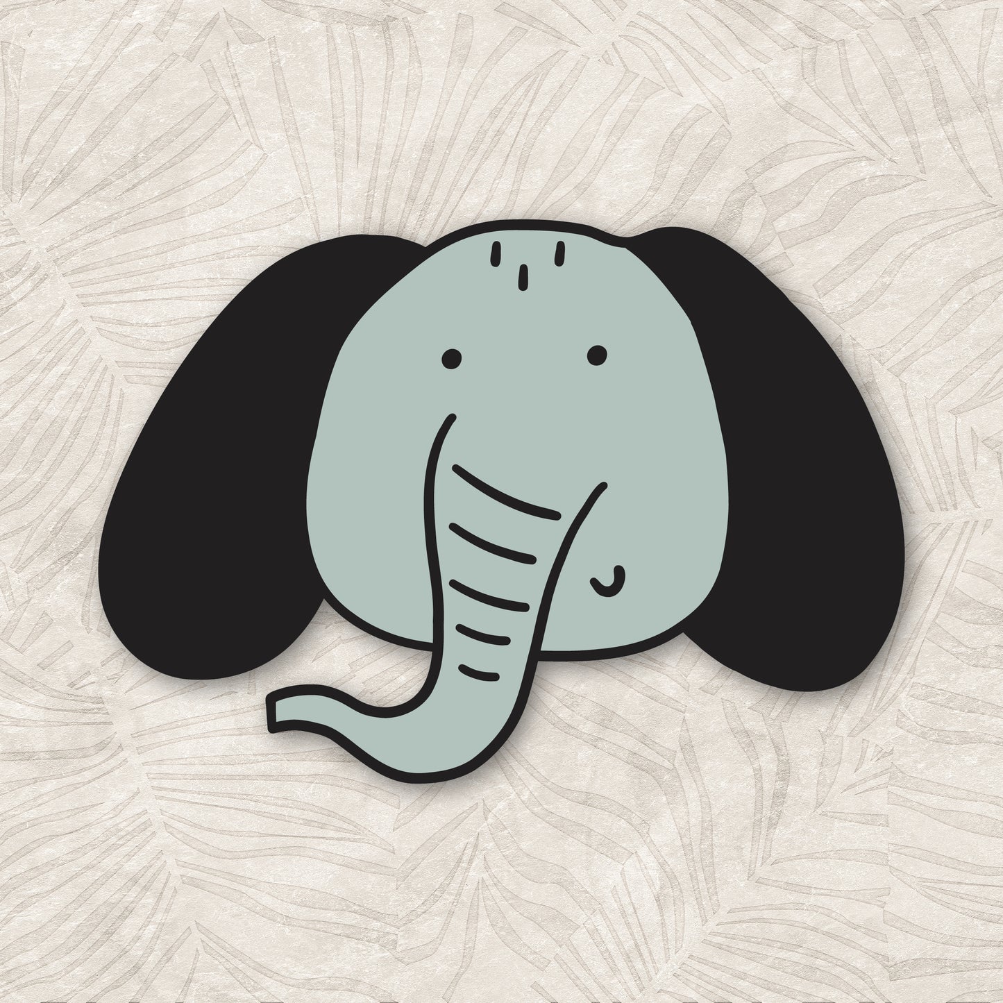 Geboortekaart in contourvorm Kleine Kopjes serie - Olifant