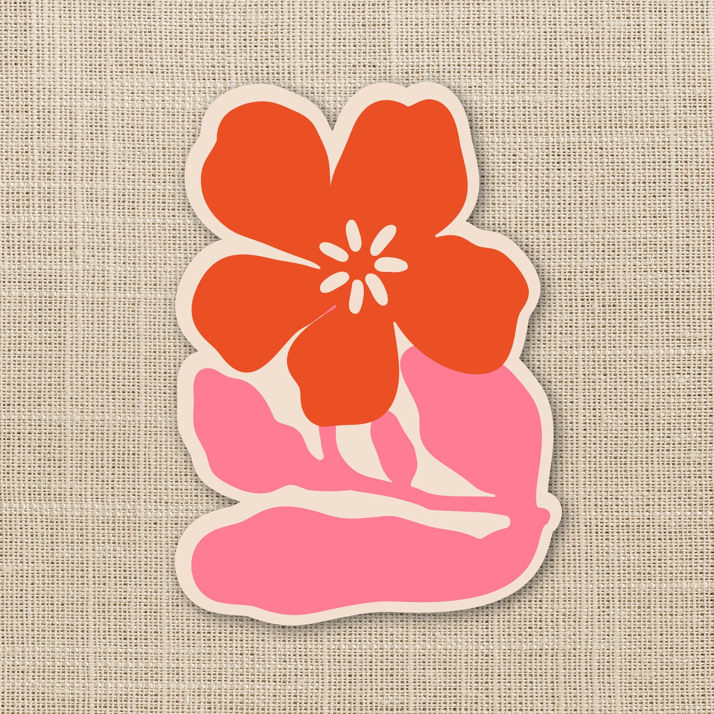 Geboortekaart in contourvorm Bloemenpret serie - Geranium