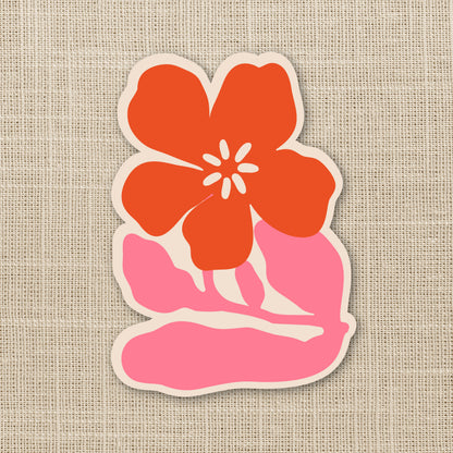 Geboortekaart in contourvorm Bloemenpret serie - Geranium