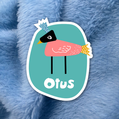 Geboortekaart in contourvorm Fladdervriendjes serie - Otus