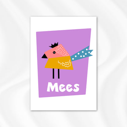 Geboortekaart Fladdervriendjes serie - Mees