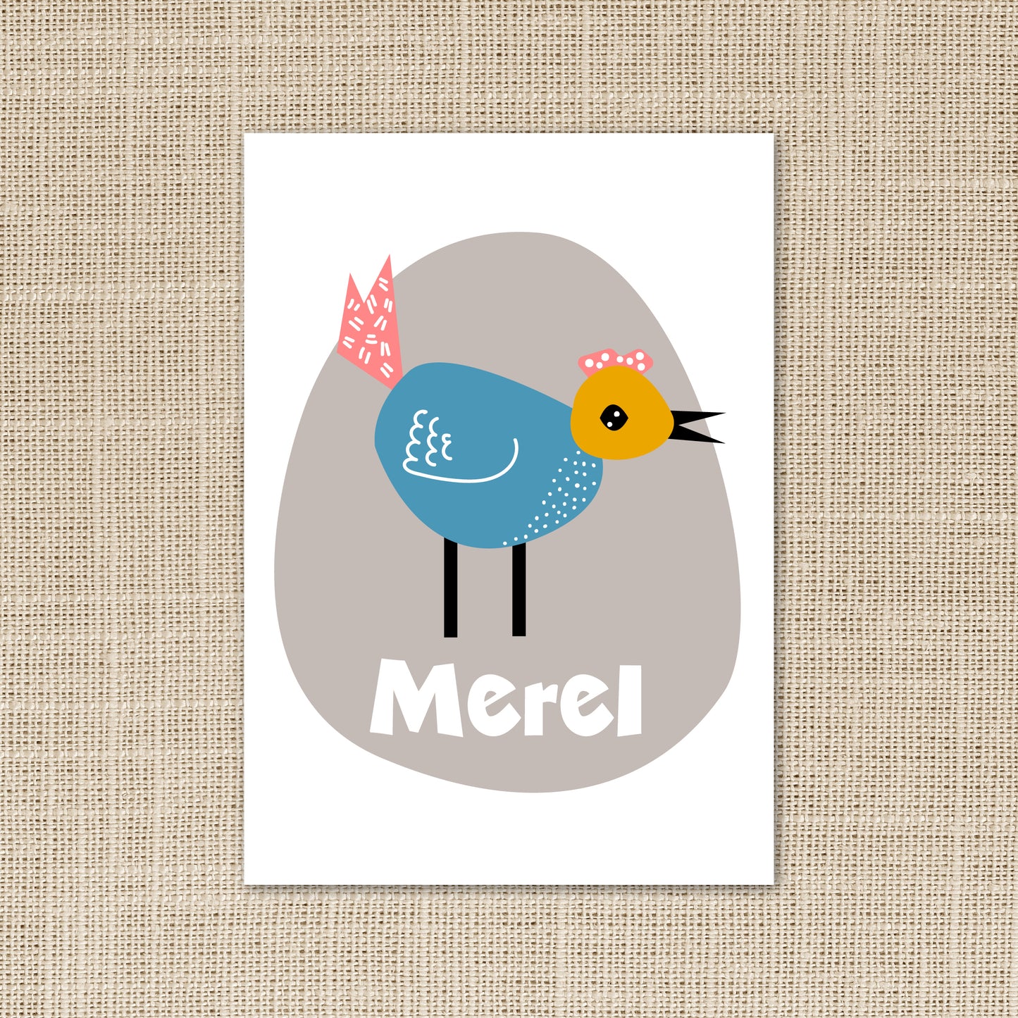 Geboortekaart Fladdervriendjes serie - Merel