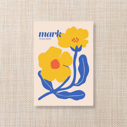 Geboortekaart Bloemenpret serie - Viooltje