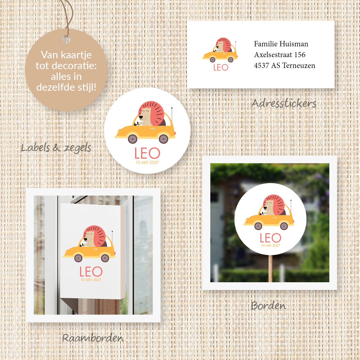 Geburtskarte Vogel Otus (personalisiert)
