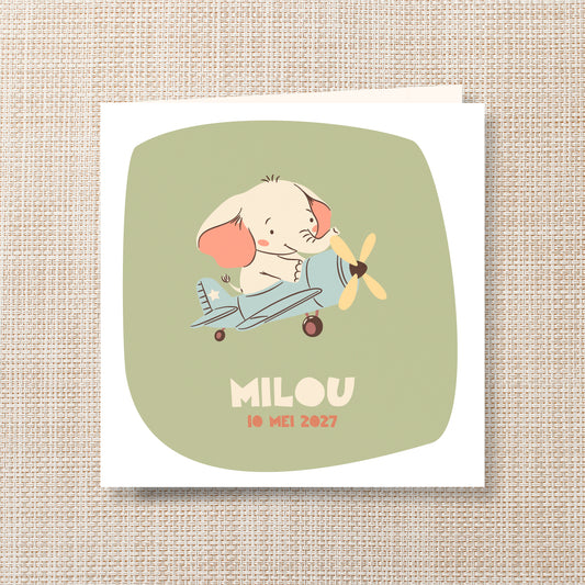 Geboortekaart Little Sky serie - Olifant