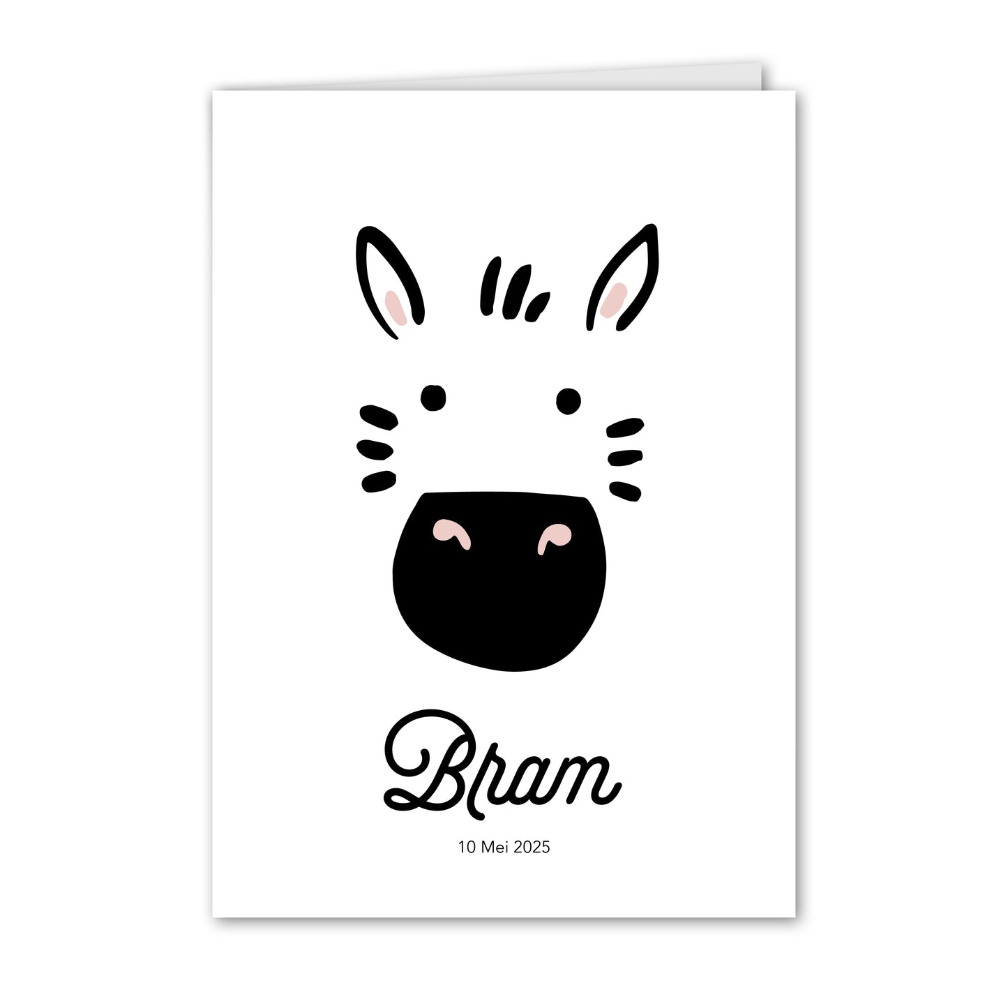 Geboortekaart Zebra (gepersonaliseerd)