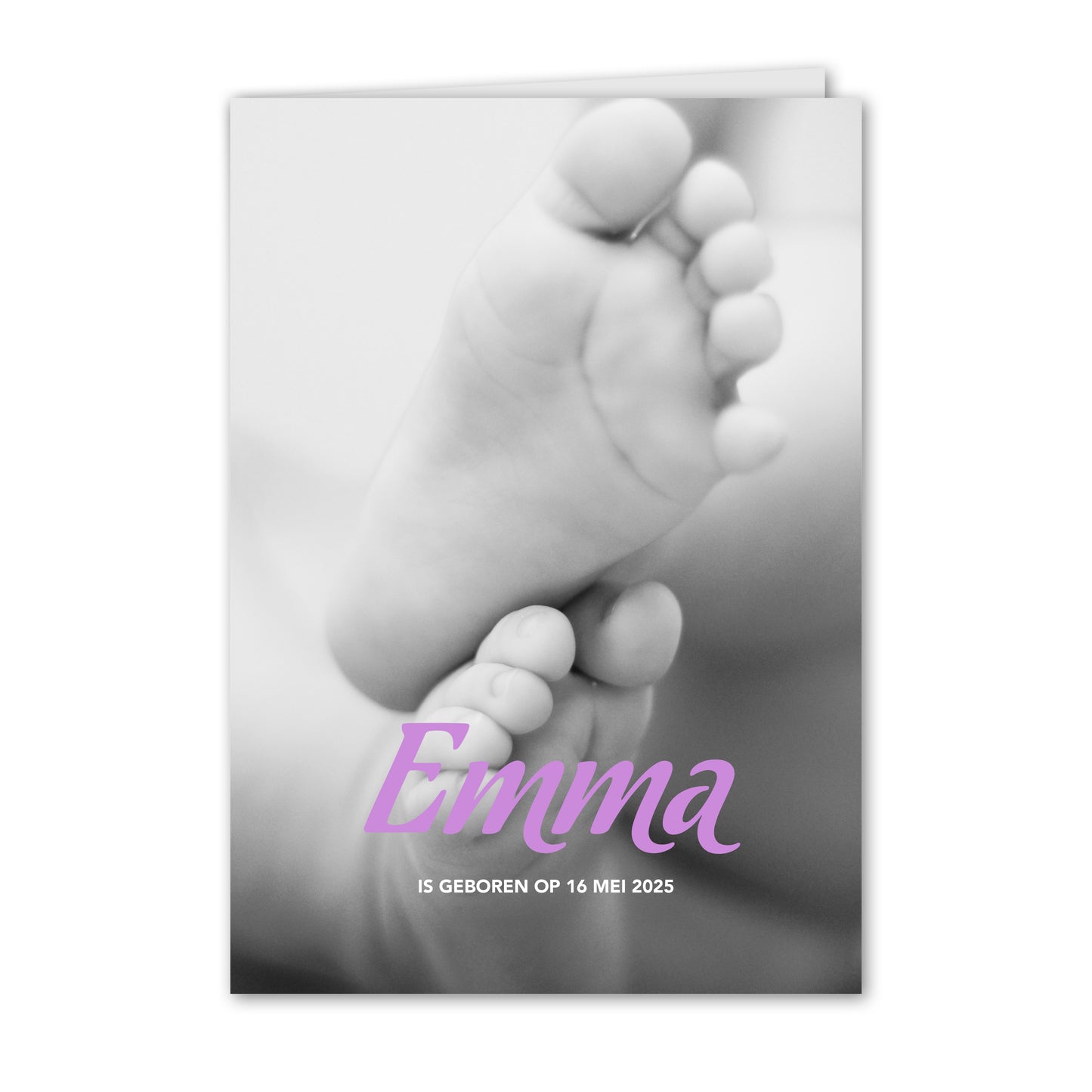 Geboortekaart Babyvoetjes (gepersonaliseerd)