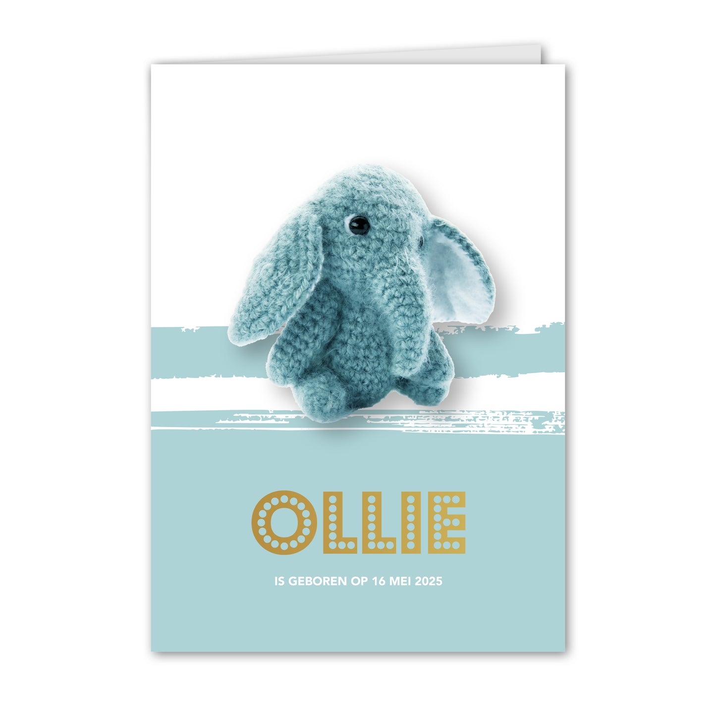 Geboortekaart Knuffel Olifant (gepersonaliseerd)