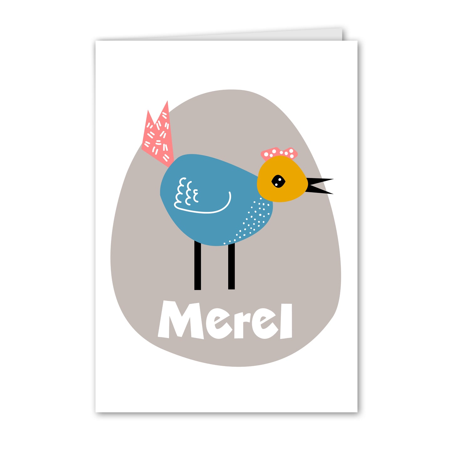 Geboortekaart Vogel Merel (gepersonaliseerd)