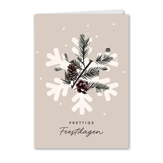 Kerstkaart Sneeuwvlok Elegant