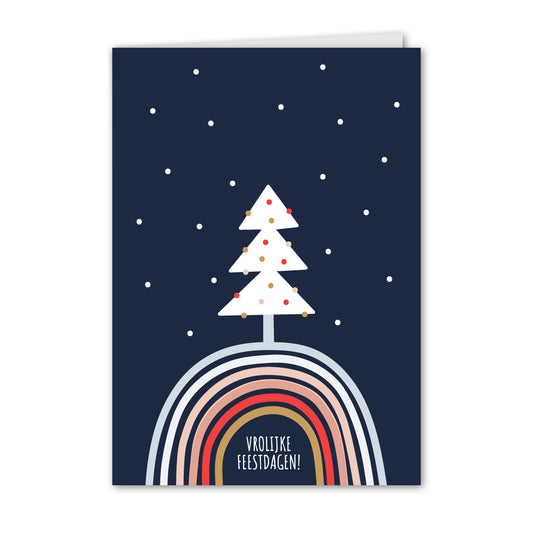 Kerstkaart Vrolijke Kerstboom
