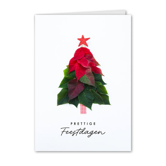 Kerstkaart Kerstboom van Bladeren