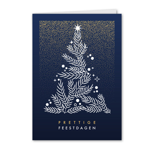 Kerstkaart Kerstboom met Vonken