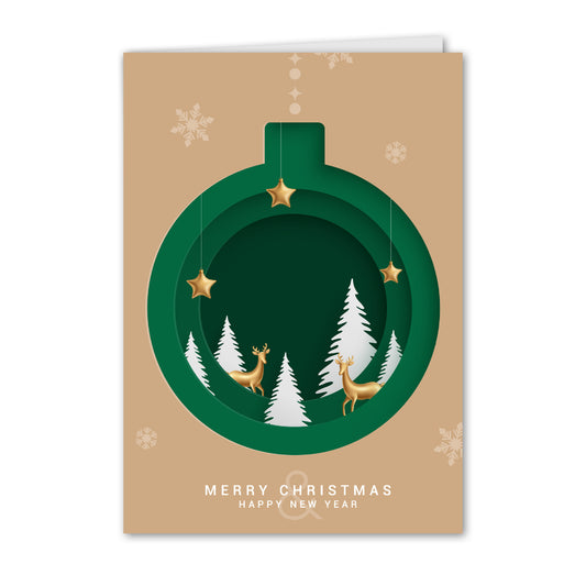 Kerstkaart Kerstbal Sierlijke Papercut