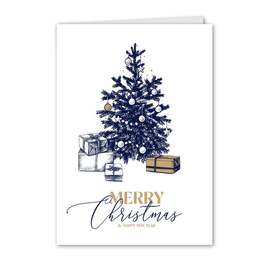 Kerstkaart Kerstboom Getekend
