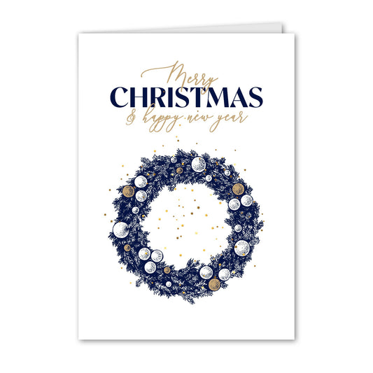 Kerstkaart Kerstkrans Getekend
