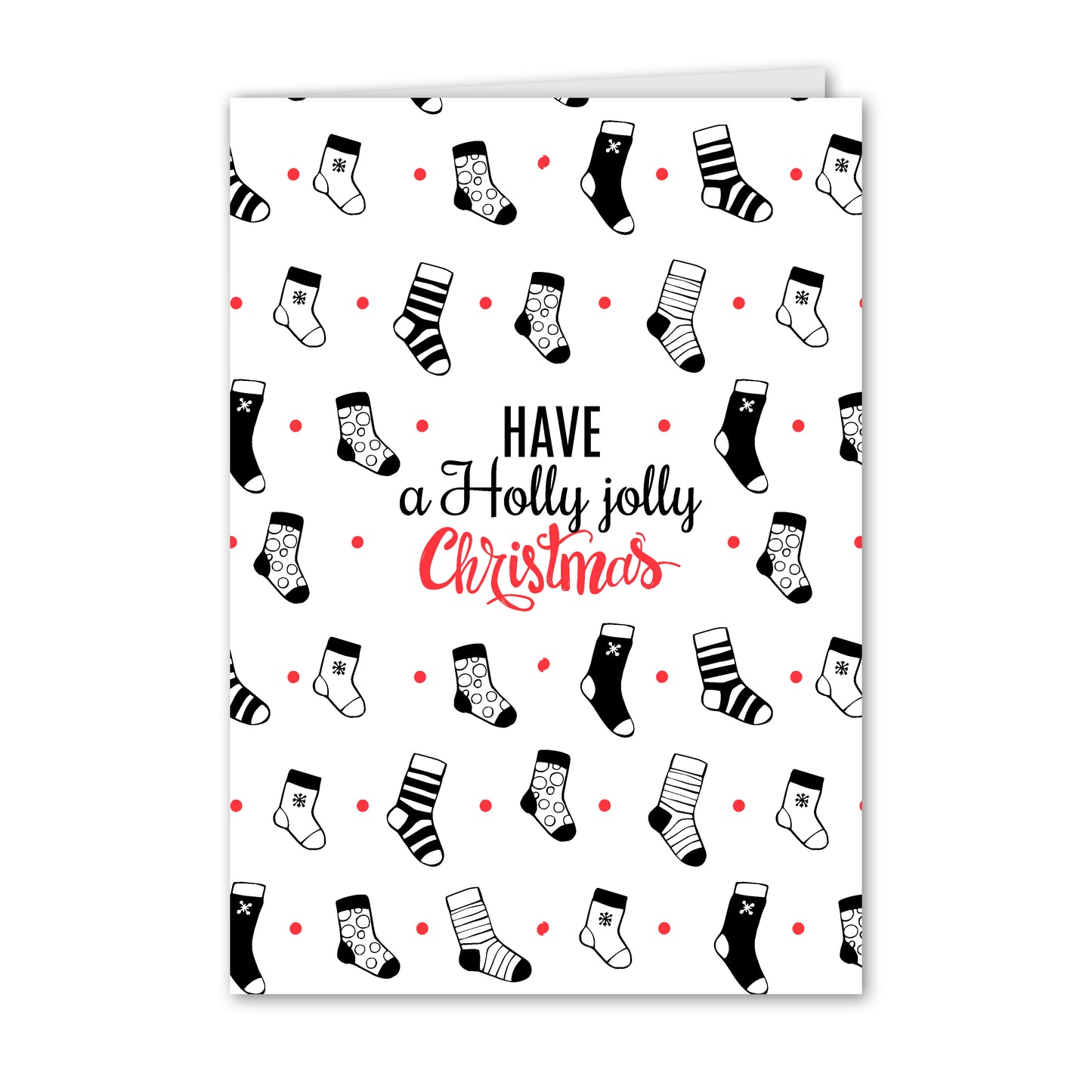 Christmas Card Christmas Socks Signed