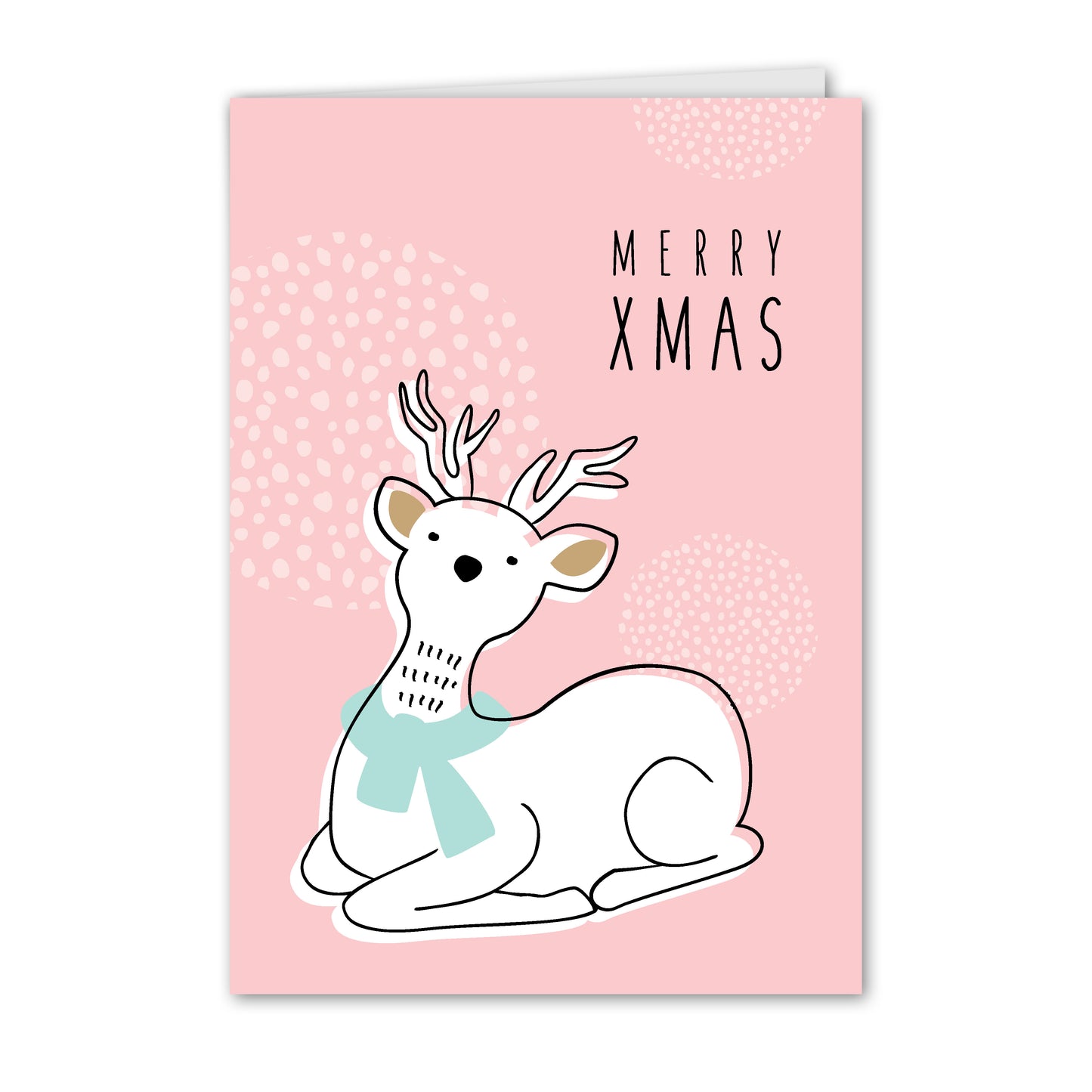 Kerstkaart Hert Getekend