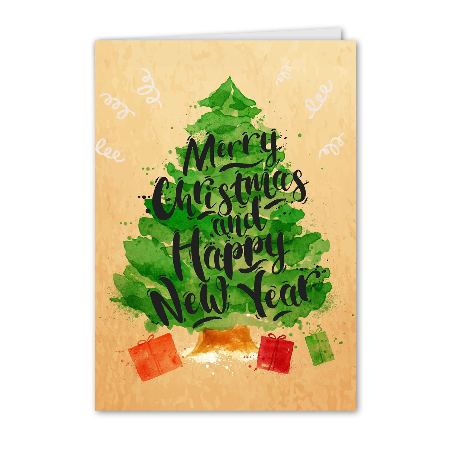 Kerstkaart Kerstboom Aquarel
