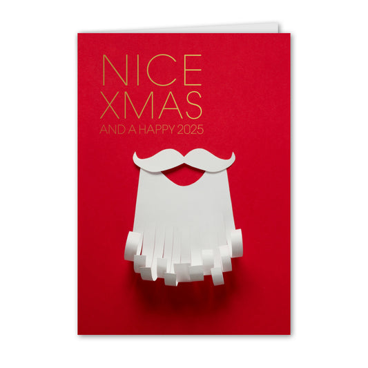 Kerstkaart Kerstman Baard