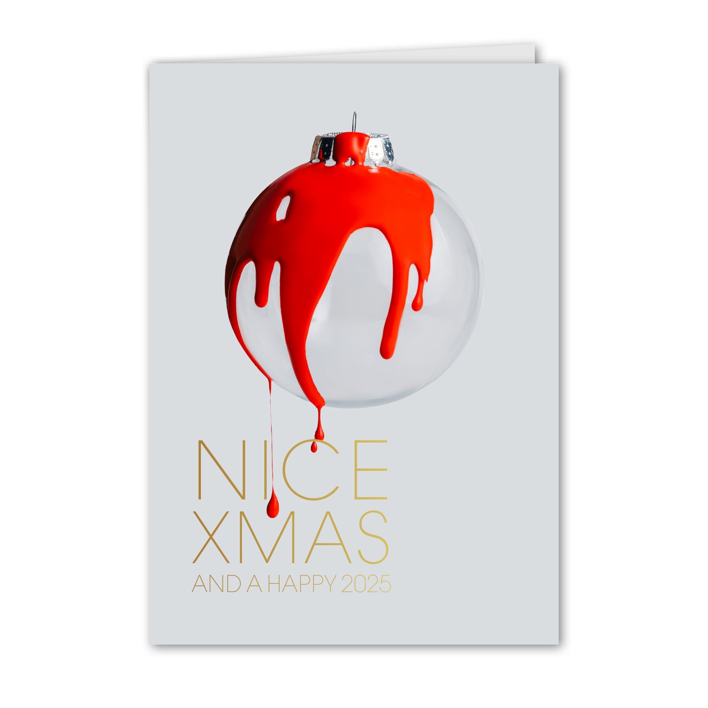 Kerstkaart Kerstbal met verf