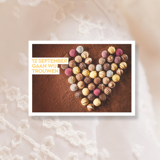 Trouwkaart Zoete Liefde - Bonbons