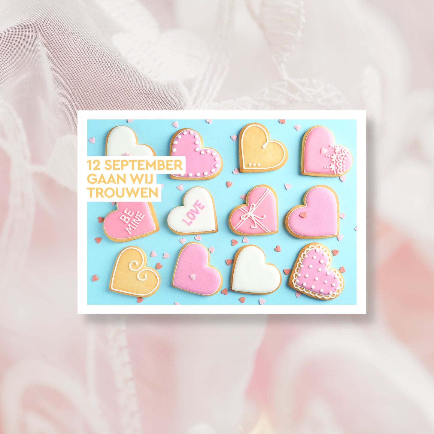 Trouwkaart Zoete Liefde - Koekjes
