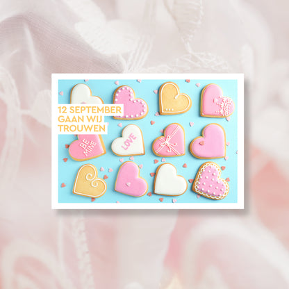 Trouwkaart Zoete Liefde - Koekjes