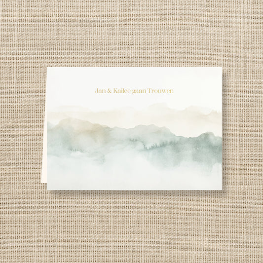 Trouwkaart Dreamy Horizons - Groen