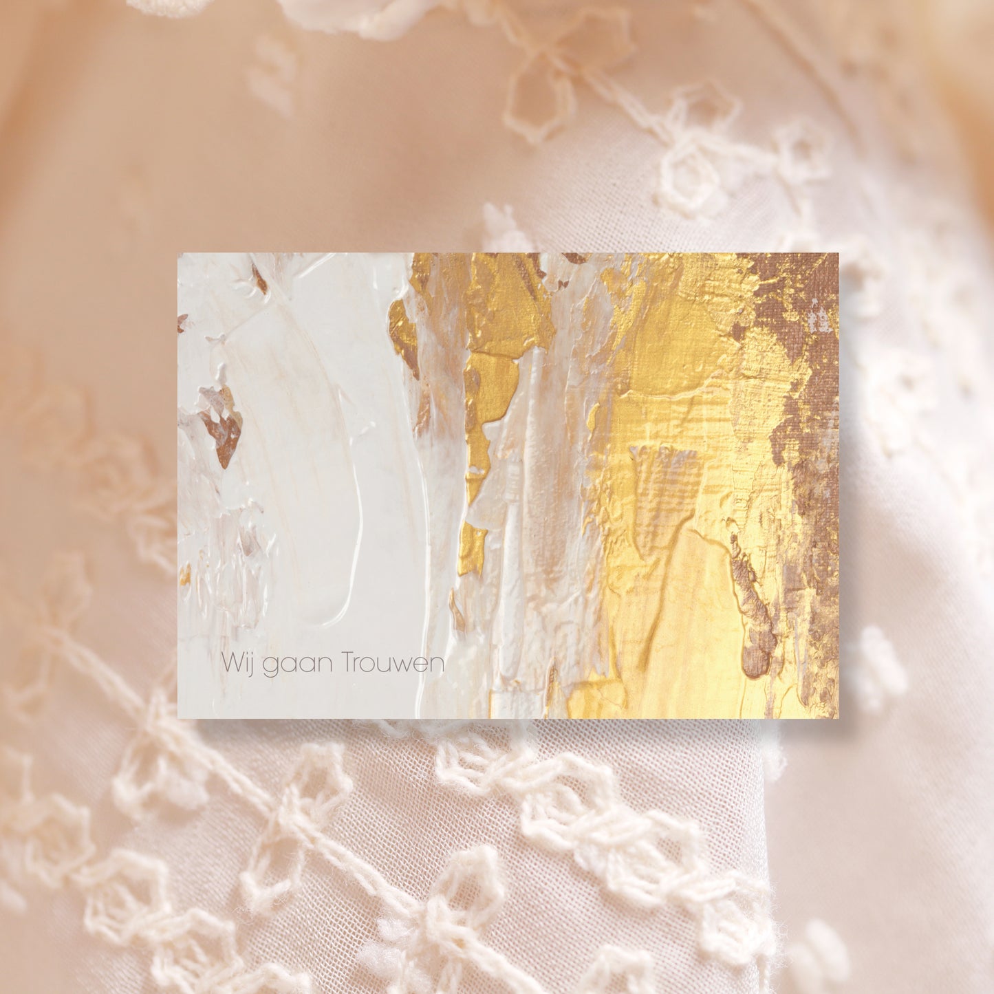 Trouwkaart Painted Elegance - Gold
