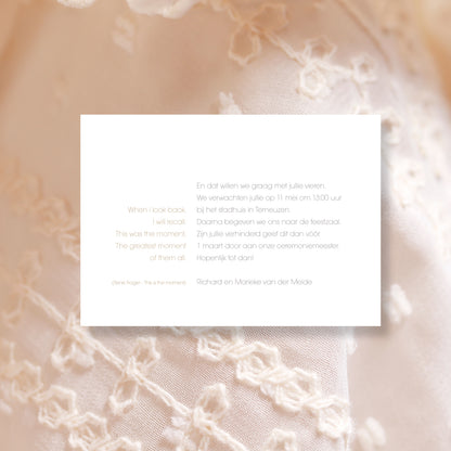Trouwkaart Painted Elegance - Gold