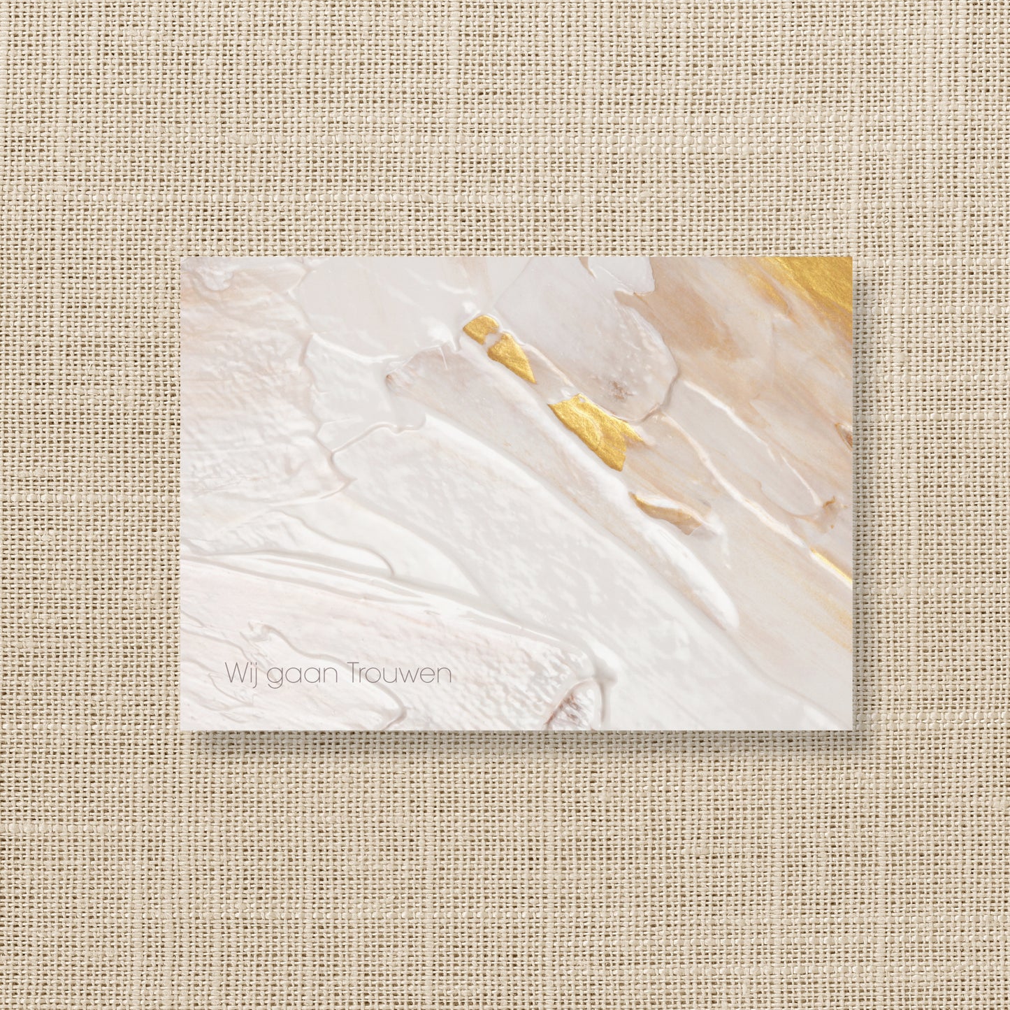 Trouwkaart Painted Elegance - Wit