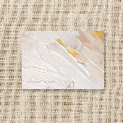 Trouwkaart Painted Elegance - Wit