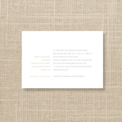 Trouwkaart Painted Elegance - Wit