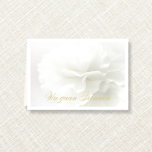 Trouwkaart Witte Bloem