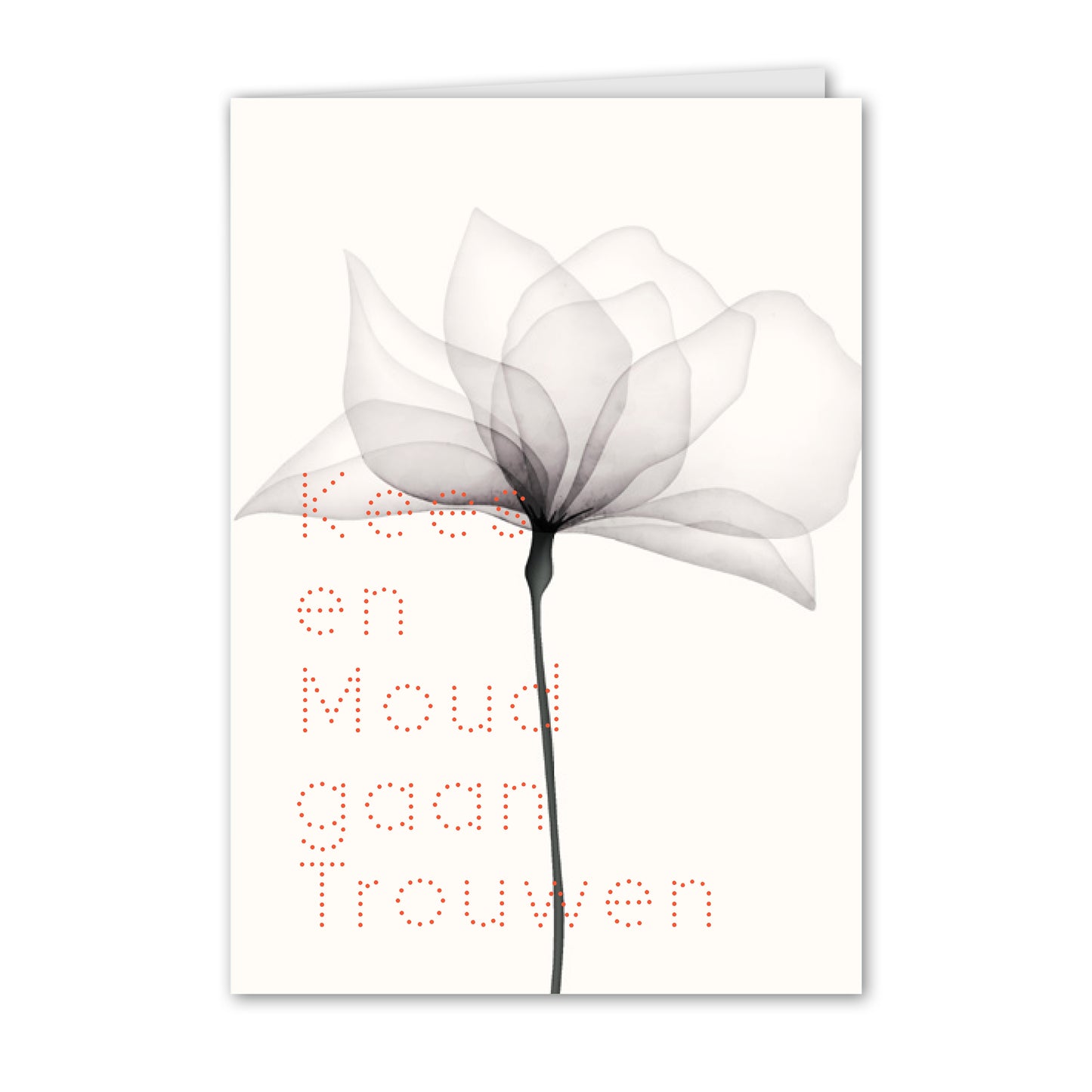Trouwkaart Abstracte Bloem (gepersonaliseerd)