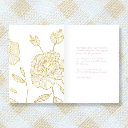 Trouwkaart Save the Date Roze Goud