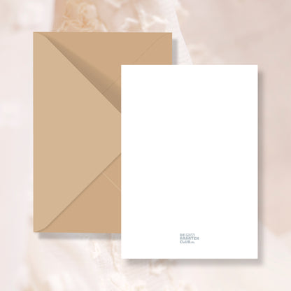 Trouwkaart Typografie Bruin Goud