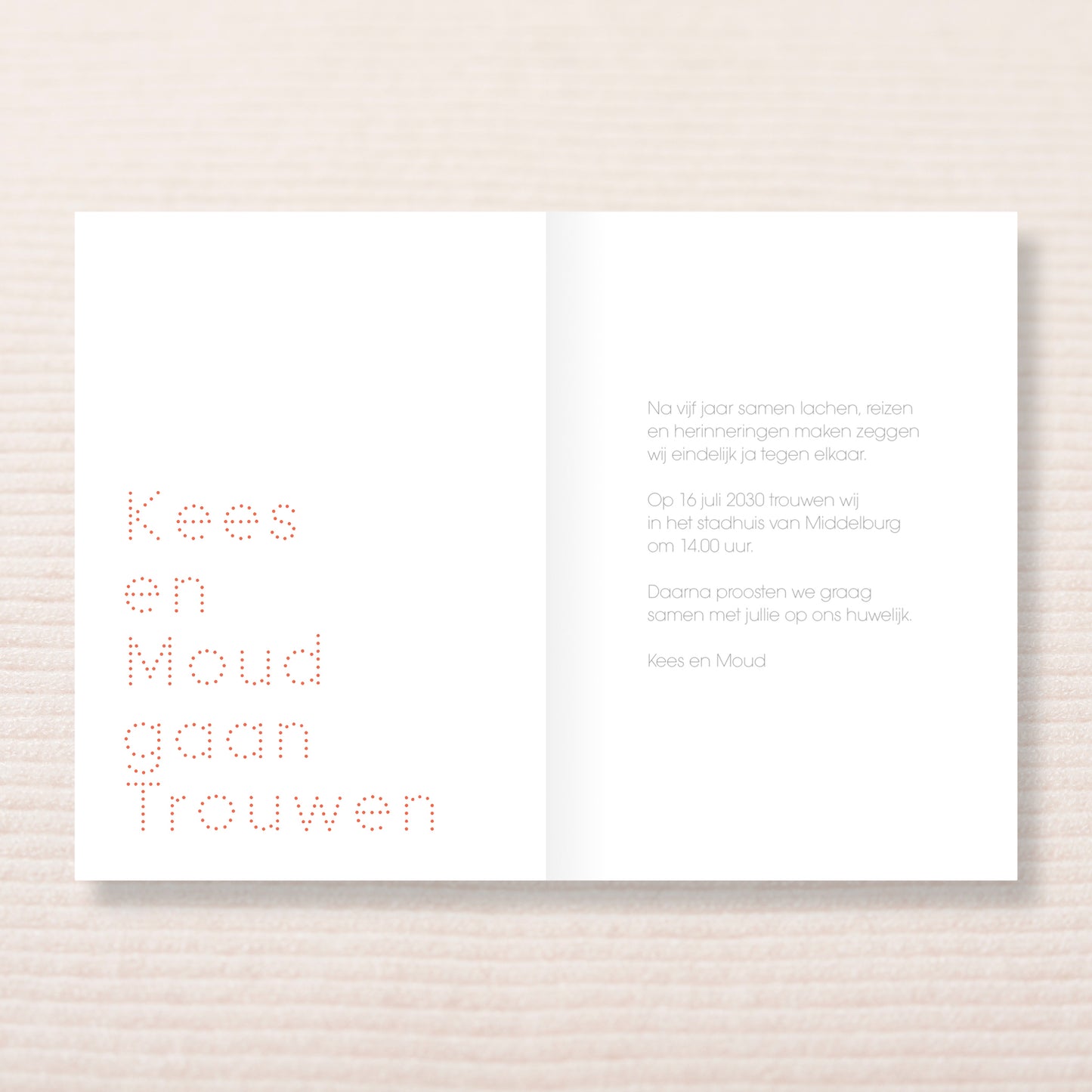 Trouwkaart Abstracte Bloem