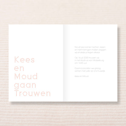 Trouwkaart Abstracte Bloem