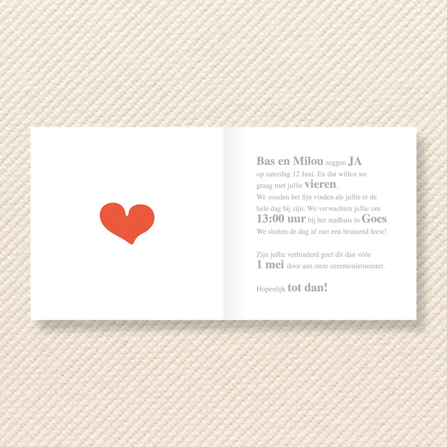 Trouwkaart Sweet - Hearts