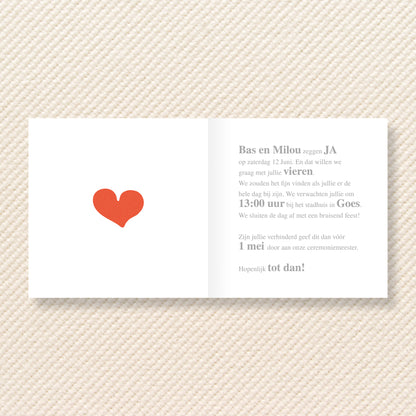 Trouwkaart Sweet - Hearts