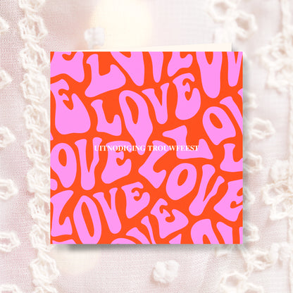 Trouwkaart Sweet Hearts - Love