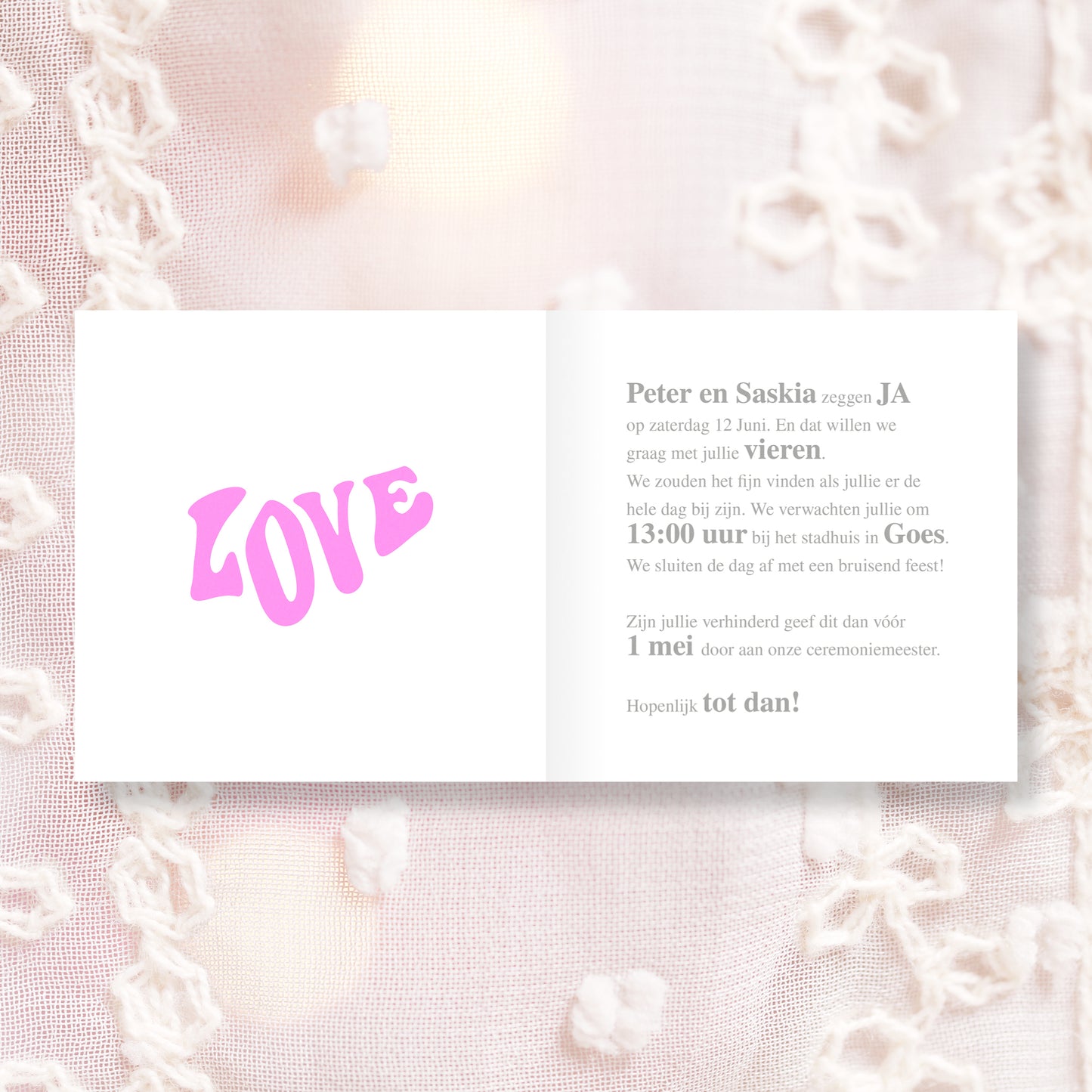 Trouwkaart Sweet Hearts - Love