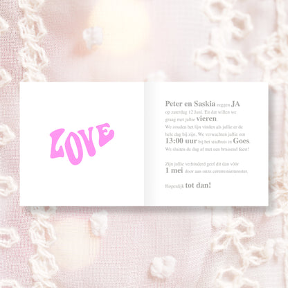 Trouwkaart Sweet Hearts - Love