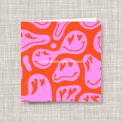 Trouwkaart Sweet Hearts - Smiley